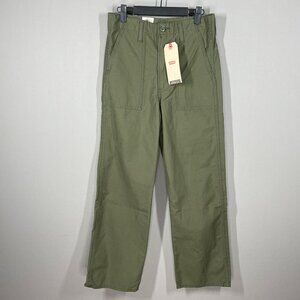 NEW Levis size 28 green chino khaki straight ribcage classic